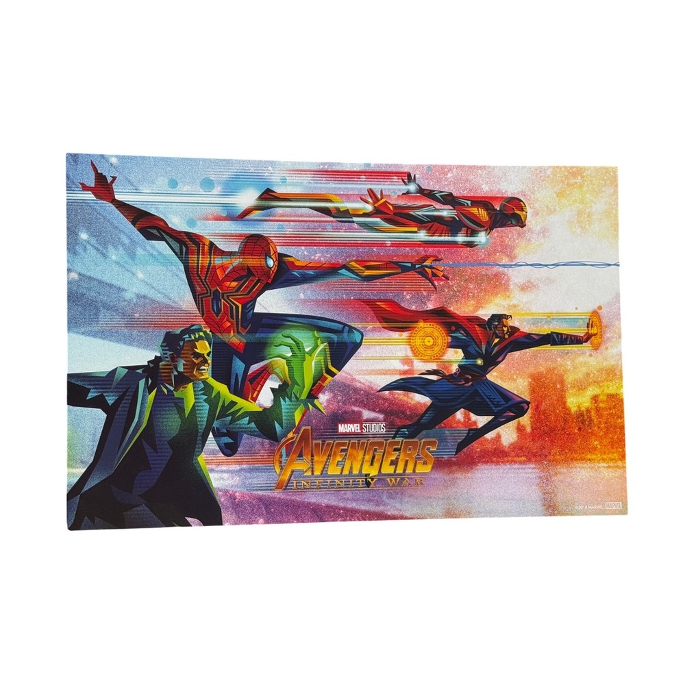 Marvel Avengers Infinity War Lithograph Poster Spider-Man Iron Man Art Print